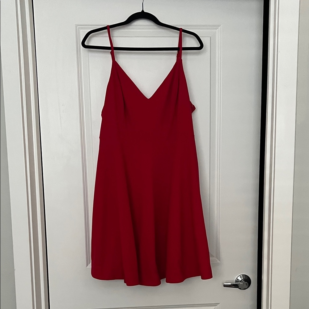 Forever 21 Red Mini Dress with Spaghetti Straps